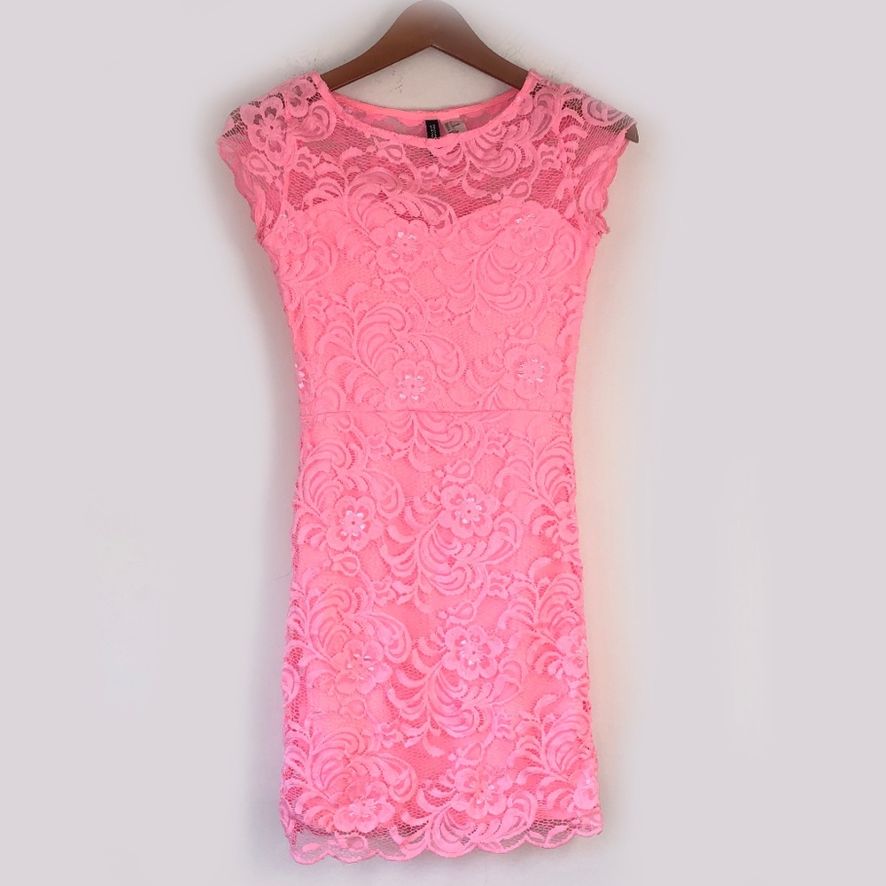 Divided Floral Lace Dress Size 4